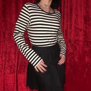 off white and black striped shirt :-) size S